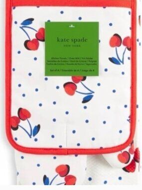 Kate Spade New York Loop & Cotton Kitchen Towel, Oven Mitt & Pot Hold Set